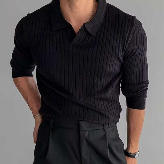 Polo de Manga Larga con Cuello en V
